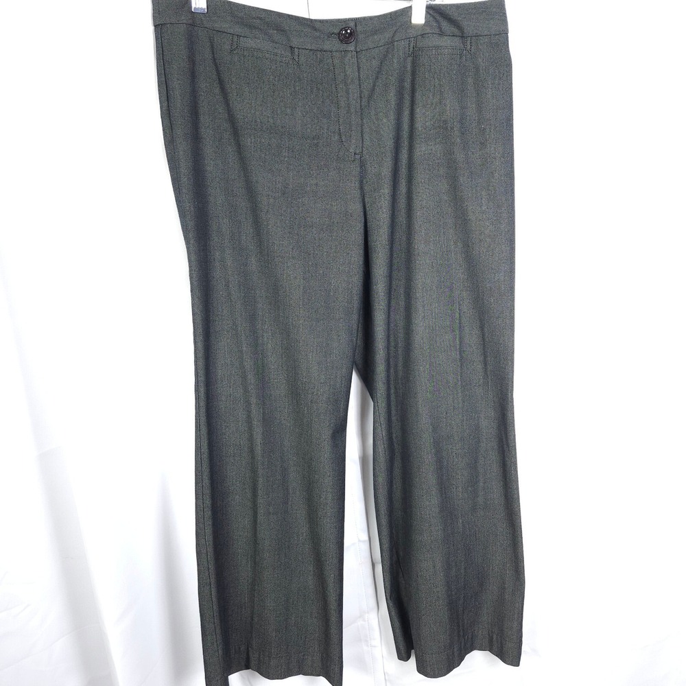 J.Jill Stretch Pants Women's 14 Petite Gray‎ High Rise Office Trousers 36x29.5